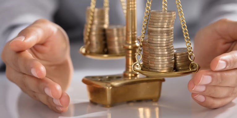 Balancing money on scales