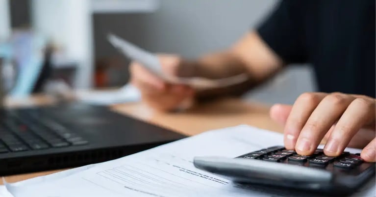 Woman looking through paperwork