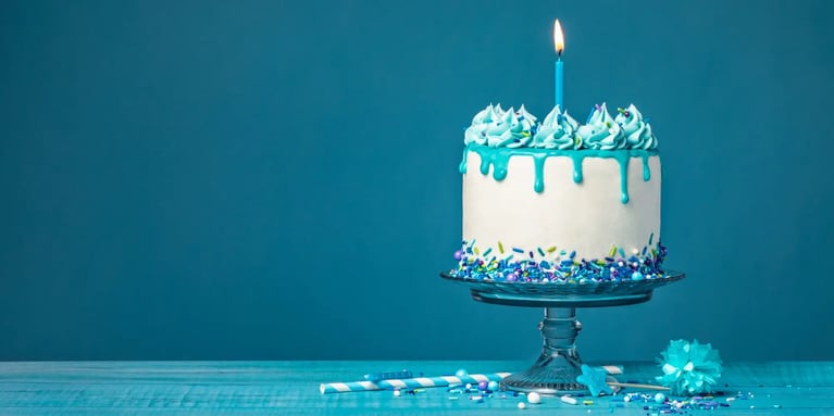 Birthday cake for celebrating 65 years