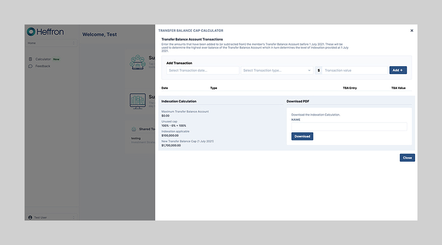 Transfer Balance Cap calculator TBC Calculator Heffron