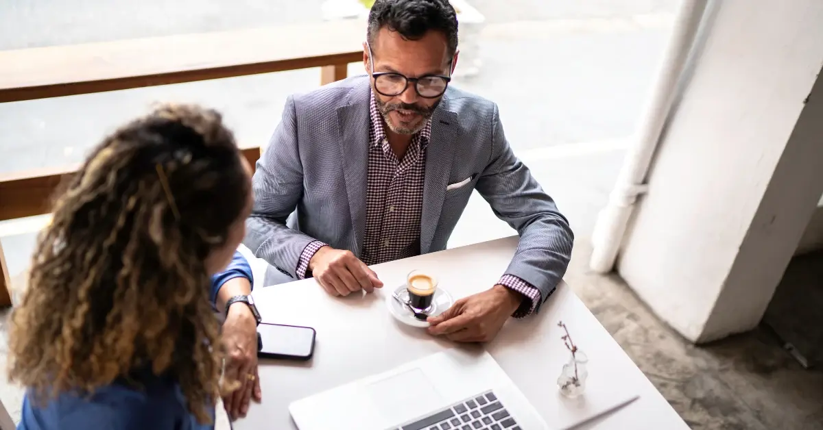 Couple discussing segregating assets