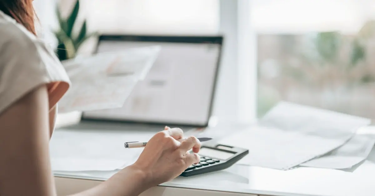 Woman calculating ECPI methods